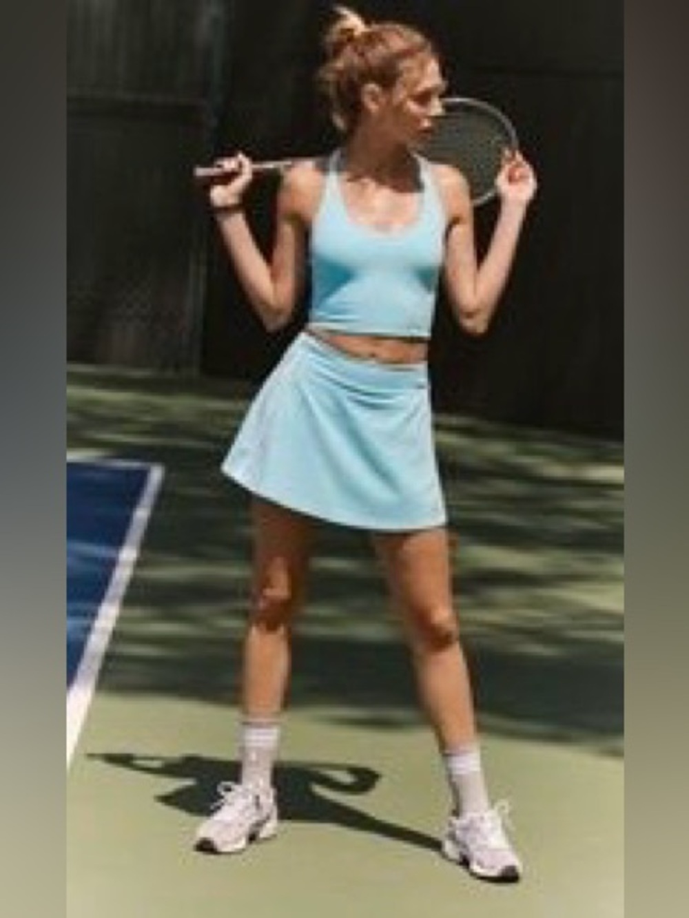 NWT Free People Movement Never Better Volley Skort in Santorini blue- S